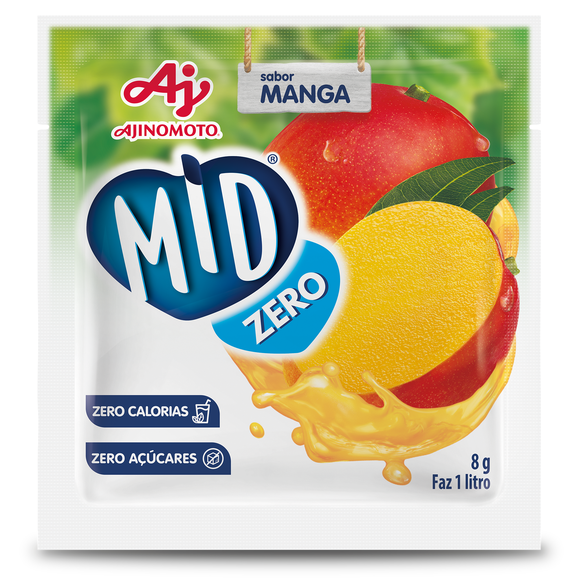 Embalagem de 8 gramas de suco MID Zero Manga