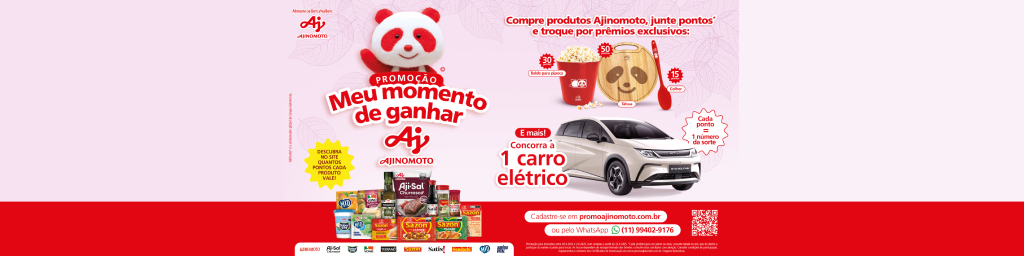 Compre produtos Ajinomoto, junte pontos e troque por prêmios exclusivos