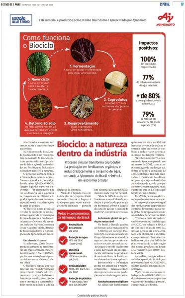 Notícia Biociclo: a natureza dentro da indústria